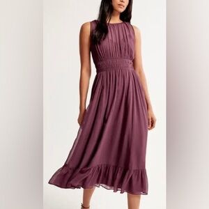 Abercrombie & Fitch Purple Midi Dress